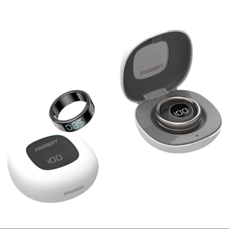 Charging Compartment LED Digital Display Smart Ring