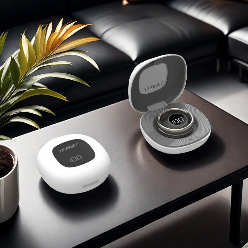 Charging Compartment LED Digital Display Smart Ring